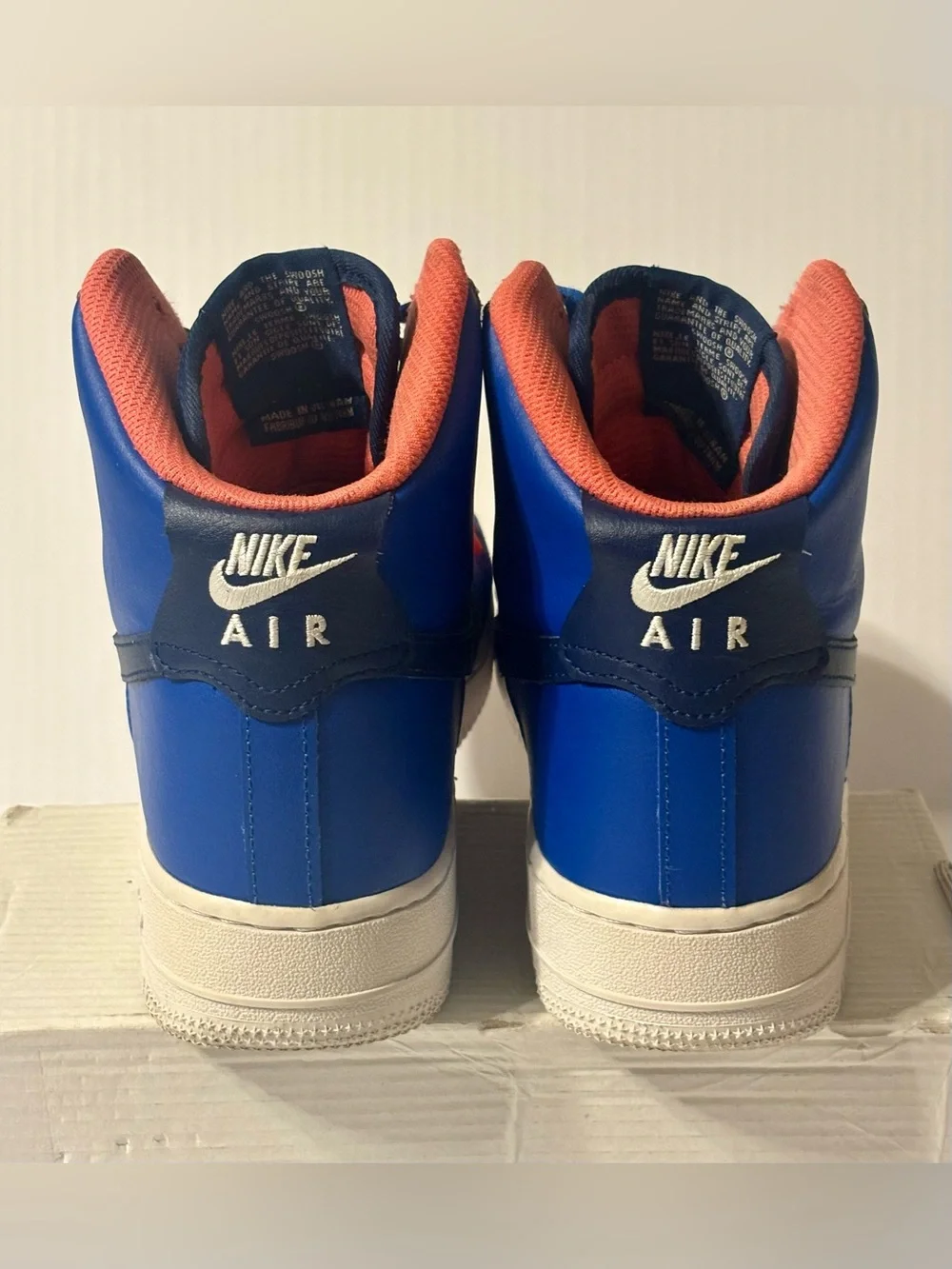 Nike Air Force 1 Custom by You Mens Size 7.5 Blue Red White
